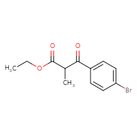 Chemical structure of ethyl 3-(4-bromophenyl)-2-methyl-3-oxopropanoate - CSSB00010713485