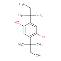 Chemical structure of 2,5-bis(2-methylbutan-2-yl)benzene-1,4-diol - CSSB00016997507