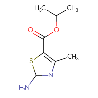 Chemical structure of propan-2-yl 2-amino-4-methyl-1,3-thiazole-5-carboxylate - CSSB00000067730