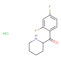 Chemical structure of 2-(2,4-difluorobenzoyl)piperidine hydrochloride - CSSB00138413281