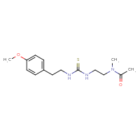 Chemical structure of N-[2-({[2-(4-methoxyphenyl)ethyl]carbamothioyl}amino)ethyl]-N-methylacetamide - CSSB21432517745
