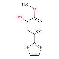 Chemical structure of 5-(1H-imidazol-2-yl)-2-methoxyphenol - CSSB00000089416