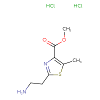 Chemical structure of methyl 2-(2-aminoethyl)-5-methyl-1,3-thiazole-4-carboxylate dihydrochloride - CSSB00102693996