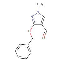Chemical structure of 3-(benzyloxy)-1-methyl-1H-pyrazole-4-carbaldehyde - CSSB00021930780
