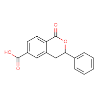 Chemical structure of 1-oxo-3-phenyl-3,4-dihydro-1H-2-benzopyran-6-carboxylic acid - CSSB00000695082