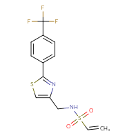Chemical structure of N-({2-[4-(trifluoromethyl)phenyl]-1,3-thiazol-4-yl}methyl)ethene-1-sulfonamide - CSSB21332070570
