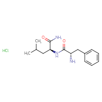Chemical structure of (2S)-2-[(2S)-2-amino-3-phenylpropanamido]-4-methylpentanamide hydrochloride - CSSB00103158186