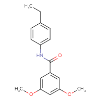Chemical structure of N-(4-ethylphenyl)-3,5-dimethoxybenzamide - CSSB00046106638