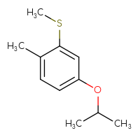 Chemical structure of 1-methyl-2-(methylsulfanyl)-4-(propan-2-yloxy)benzene - CSSB21103686778
