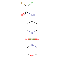 Chemical structure of 2-chloro-2-fluoro-N-[1-(morpholine-4-sulfonyl)piperidin-4-yl]acetamide - CSSB21332117108
