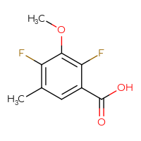 Chemical structure of 2,4-difluoro-3-methoxy-5-methylbenzoic acid - CSSB20814004953