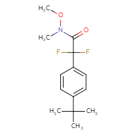 Chemical structure of 2-(4-tert-butylphenyl)-2,2-difluoro-N-methoxy-N-methylacetamide - CSSB02015017682