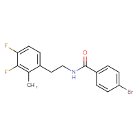 Chemical structure of 4-bromo-N-[2-(3,4-difluoro-2-methylphenyl)ethyl]benzamide - CSSB15366533472