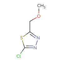 Chemical structure of 2-chloro-5-(methoxymethyl)-1,3,4-thiadiazole - CSSB00000688796