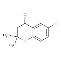Chemical structure of 6-chloro-2,2-dimethyl-3,4-dihydro-2H-1-benzopyran-4-one - CSSB00012132651