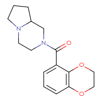 Chemical structure of 2-(2,3-dihydro-1,4-benzodioxine-5-carbonyl)-octahydropyrrolo[1,2-a]pyrazine - CSSB00067216394