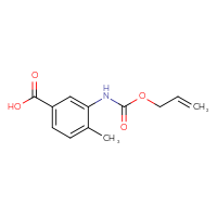 Chemical structure of 4-methyl-3-{[(prop-2-en-1-yloxy)carbonyl]amino}benzoic acid - CSSB00000274096