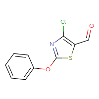 Chemical structure of 4-chloro-2-phenoxy-1,3-thiazole-5-carbaldehyde - CSSB00000736706