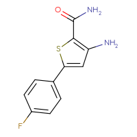 Chemical structure of 3-amino-5-(4-fluorophenyl)thiophene-2-carboxamide - CSSB00000042269