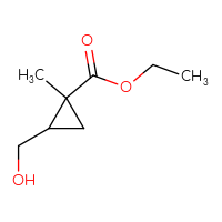 Chemical structure of ethyl 2-(hydroxymethyl)-1-methylcyclopropane-1-carboxylate - CSSB00011122271