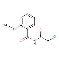 Chemical structure of N-(2-chloroacetyl)-2-methoxybenzamide - CSSB00000010376
