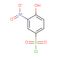 Chemical structure of 4-hydroxy-3-nitrobenzene-1-sulfonyl chloride - CSSB00000184418