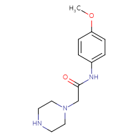 Chemical structure of N-(4-methoxyphenyl)-2-(piperazin-1-yl)acetamide - CSSB00000628768