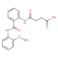 Chemical structure of 3-({2-[(2-methoxyphenyl)carbamoyl]phenyl}carbamoyl)propanoic acid - CSSB00000682600