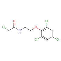 Chemical structure of 2-chloro-N-[2-(2,4,6-trichlorophenoxy)ethyl]acetamide - CSSB01999687892