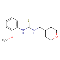 Chemical structure of 3-(2-methoxyphenyl)-1-[(oxan-4-yl)methyl]thiourea - CSSB02017235320