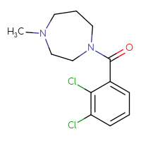 Chemical structure of 1-(2,3-dichlorobenzoyl)-4-methyl-1,4-diazepane - CSSB00093130384