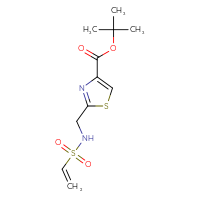 Chemical structure of tert-butyl 2-(ethenesulfonamidomethyl)-1,3-thiazole-4-carboxylate - CSSB21332099815