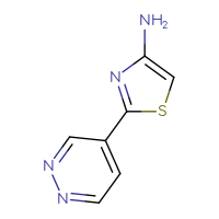 Chemical structure of 2-(pyridazin-4-yl)-1,3-thiazol-4-amine - CSSB00102722799