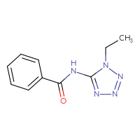 Chemical structure of N-(1-ethyl-1H-1,2,3,4-tetrazol-5-yl)benzamide - CSSB00000013393