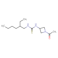 Chemical structure of 1-(1-acetylazetidin-3-yl)-3-(2-ethylhexyl)thiourea - CSSB21432453300