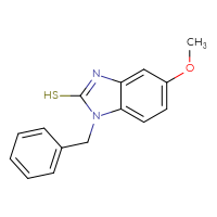 Chemical structure of 1-benzyl-5-methoxy-1H-1,3-benzodiazole-2-thiol - CSSB00013069177