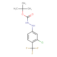 Chemical structure of N'-[3-chloro-4-(trifluoromethyl)phenyl](tert-butoxy)carbohydrazide - CSSB14948316158
