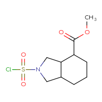 Chemical structure of methyl 2-(chlorosulfonyl)-octahydro-1H-isoindole-4-carboxylate - CSSB21224771328