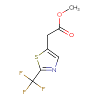 Chemical structure of methyl 2-[2-(trifluoromethyl)-1,3-thiazol-5-yl]acetate - CSSB00010726306