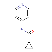 Chemical structure of N-(pyridin-4-yl)cyclopropanecarboxamide - CSSB00000194399