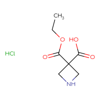 Chemical structure of 3-(ethoxycarbonyl)azetidine-3-carboxylic acid hydrochloride - CSSB14828291262