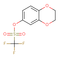 Chemical structure of 2,3-dihydro-1,4-benzodioxin-6-yl trifluoromethanesulfonate - CSSB02125852565