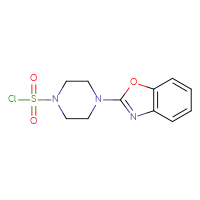 Chemical structure of 4-(1,3-benzoxazol-2-yl)piperazine-1-sulfonyl chloride - CSSB21224775484