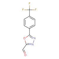 Chemical structure of 5-[4-(trifluoromethyl)phenyl]-1,3,4-oxadiazole-2-carbaldehyde - CSSB03496527673