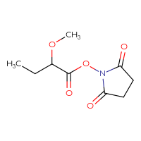Chemical structure of 2,5-dioxopyrrolidin-1-yl 2-methoxybutanoate - CSSB17484213616