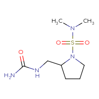 Chemical structure of {[1-(dimethylsulfamoyl)pyrrolidin-2-yl]methyl}urea - CSSB01716127061