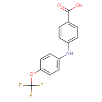 Chemical structure of 4-{[4-(trifluoromethoxy)phenyl]amino}benzoic acid - CSSB06512314324