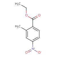 Chemical structure of ethyl 2-methyl-4-nitrobenzoate - CSSB00011558259