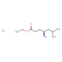 Chemical structure of ethyl (4S)-4-amino-6-methylheptanoate hydrochloride - CSSB20963518050