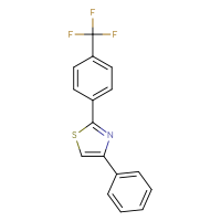 Chemical structure of 4-phenyl-2-[4-(trifluoromethyl)phenyl]-1,3-thiazole - CSSB00103158222